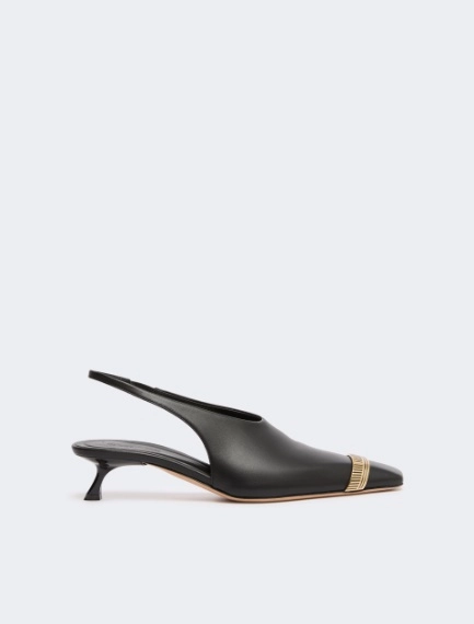Nappa leather slingbacks - BLACK - Sportmax