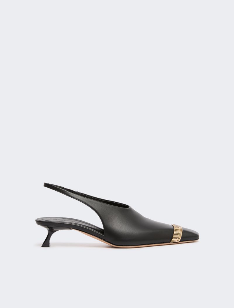 Nappa leather slingbacks - BLACK - Sportmax