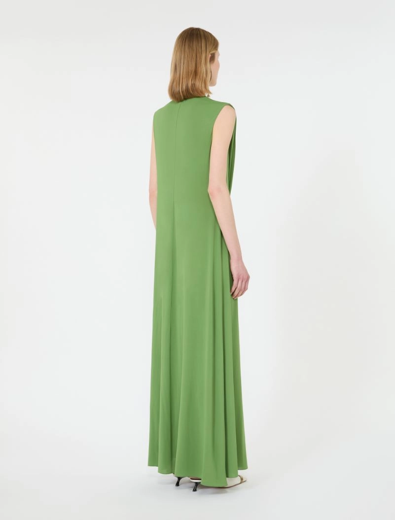 Sleeveless draped viscose jersey dress - LIME GREEN - Sportmax - 3