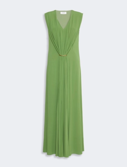 Sleeveless draped viscose jersey dress - Sportmax