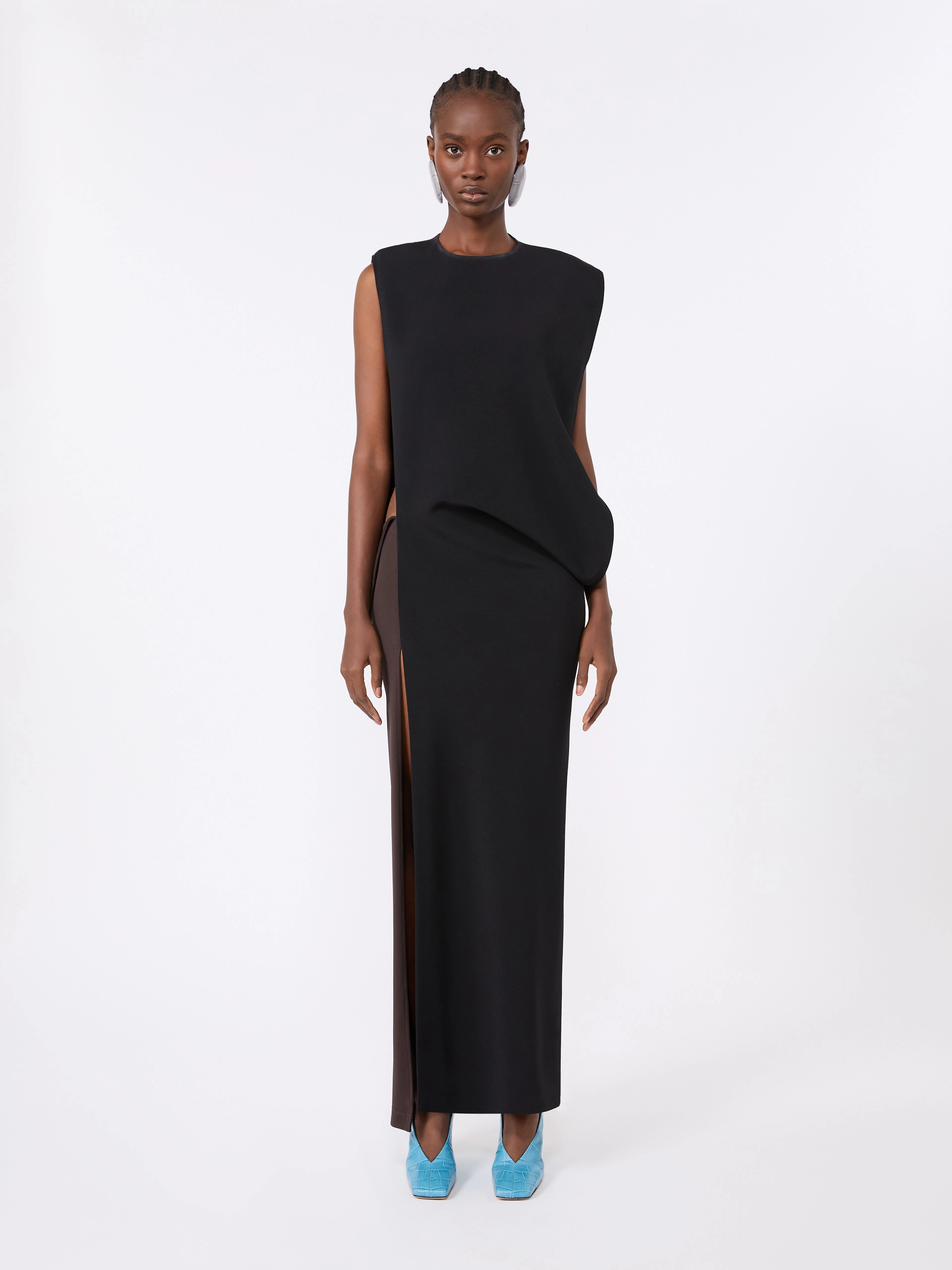 Cady dress with a jersey back - BLACK - Sportmax - 2