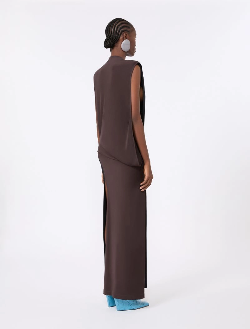 Cady dress with a jersey back - BLACK - Sportmax - 3