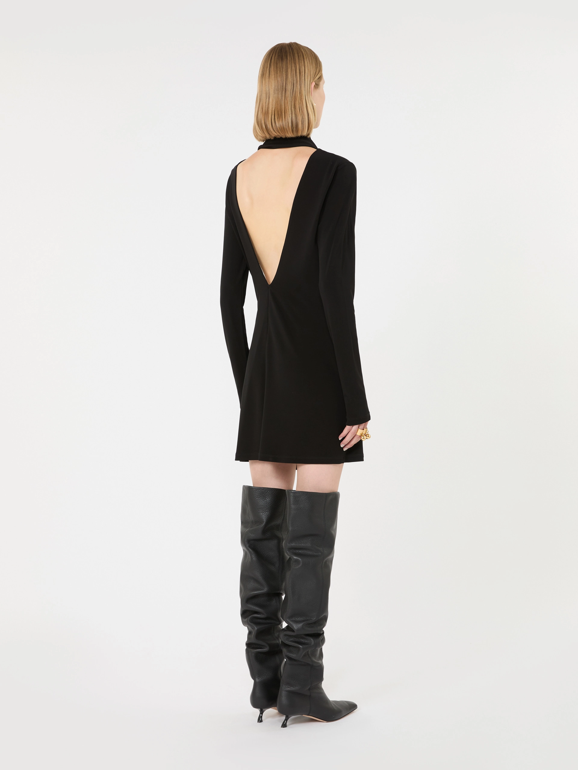 Abito corto in jersey - NERO - Sportmax - 3