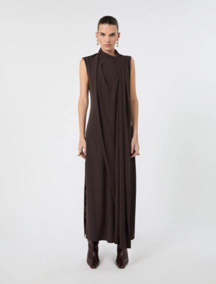 Long jersey dress - CHOCOLATE - Sportmax - 2
