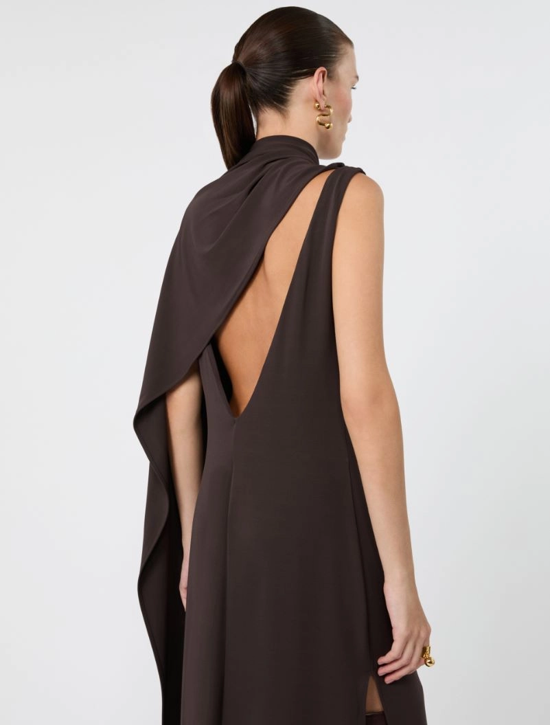 Long jersey dress - CHOCOLATE - Sportmax - 4
