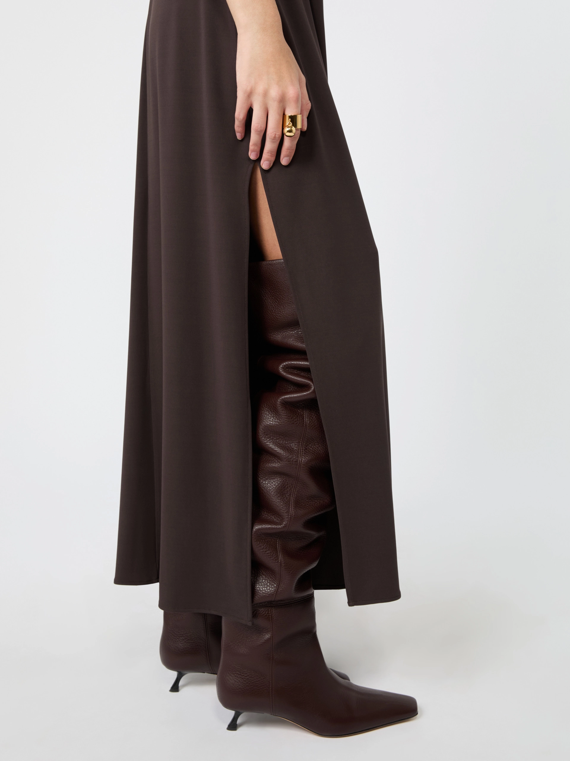 Long jersey dress - CHOCOLATE - Sportmax - 5