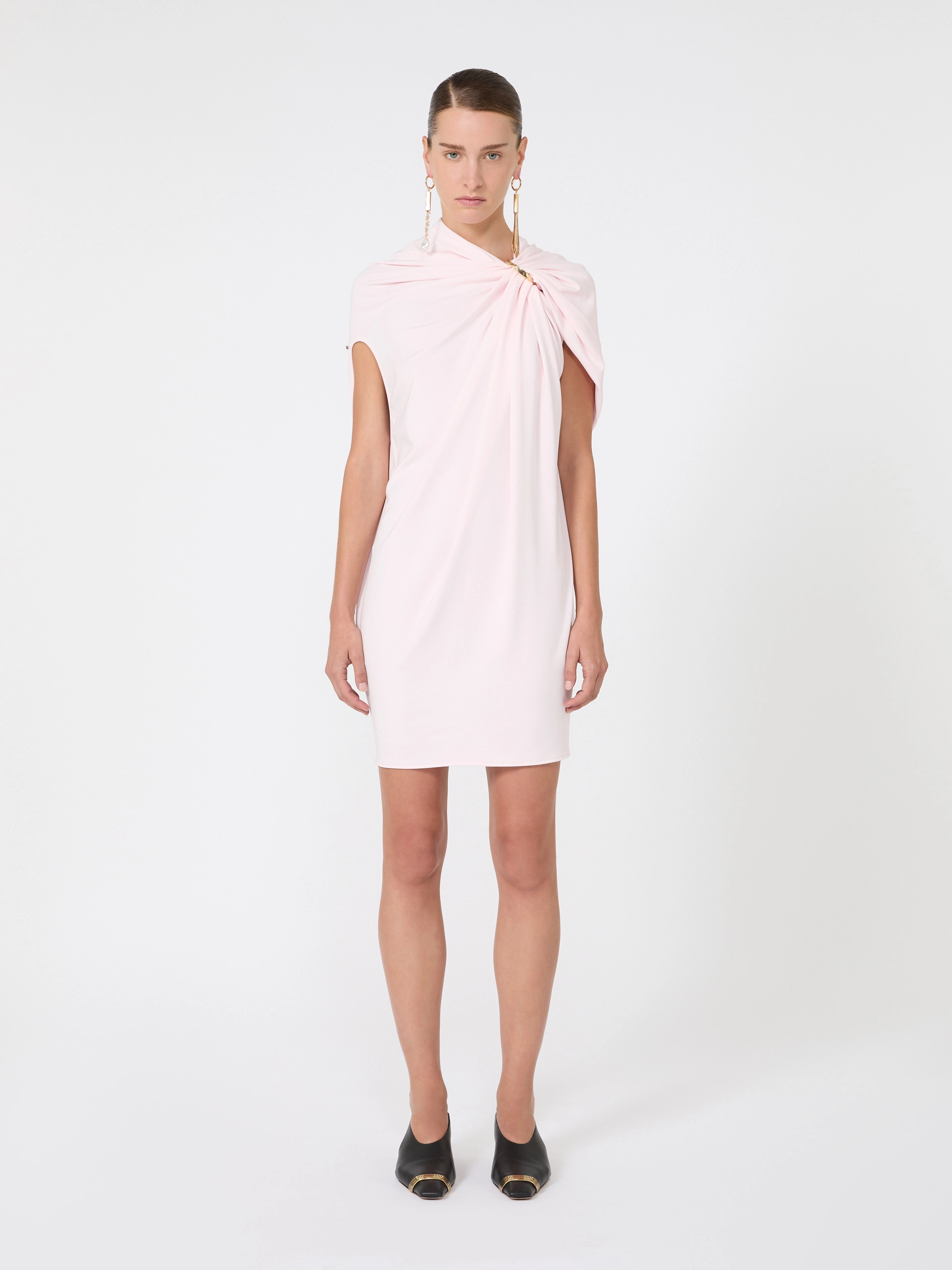 Draped viscose mini dress - POWDER - Sportmax - 2