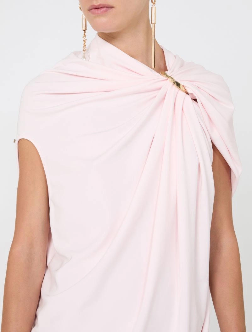 Draped viscose mini dress - POWDER - Sportmax - 4