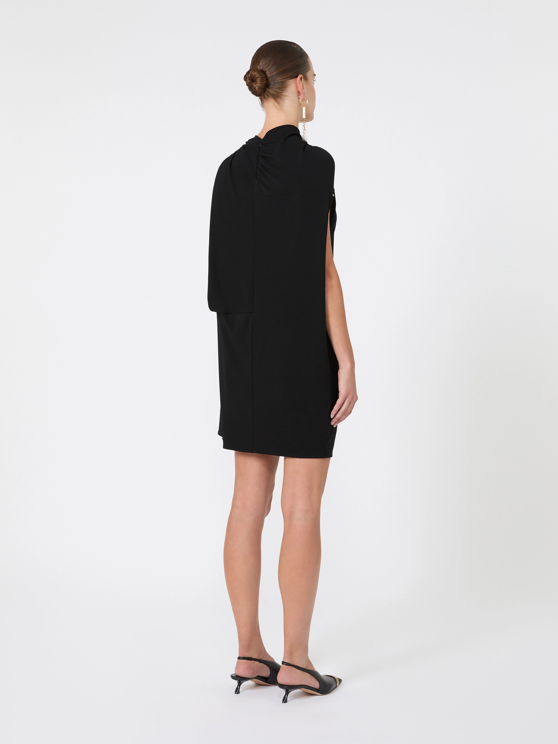 Draped viscose mini dress - BLACK - Sportmax - 3