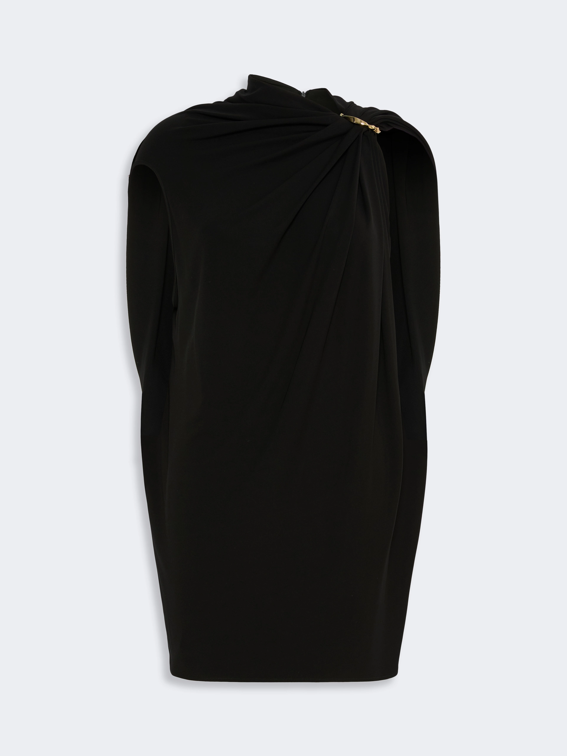 Draped viscose mini dress - BLACK - Sportmax - 6