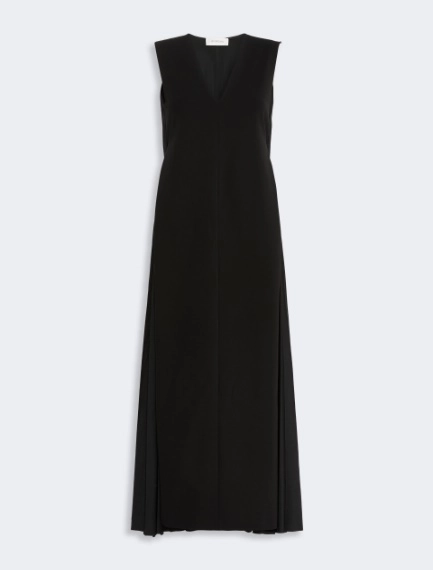 Long plissé-pleated viscose dress - Sportmax
