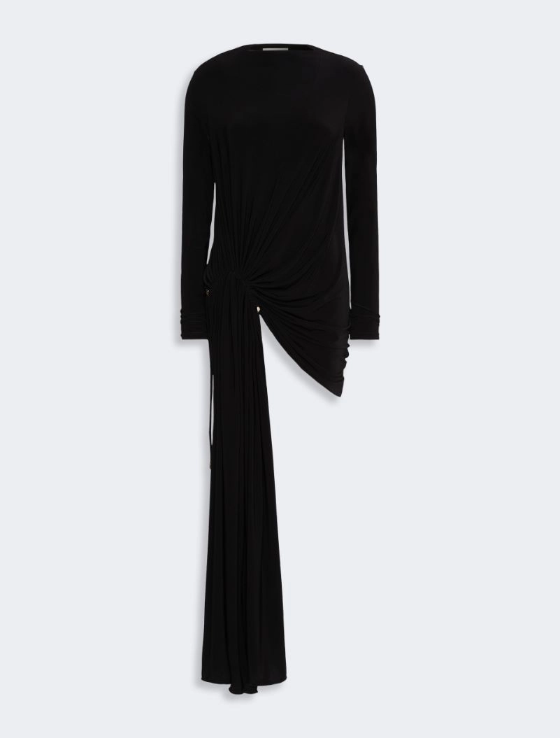 Short draped jersey dress - BLACK - Sportmax - 5