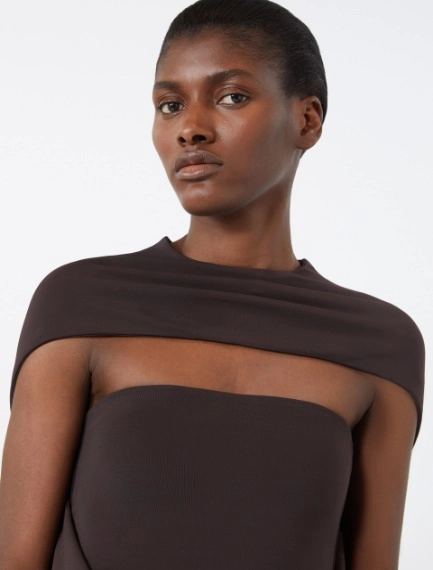 Abito a due pezzi in organzino di viscosa stretch - NERO - Sportmax - 4
