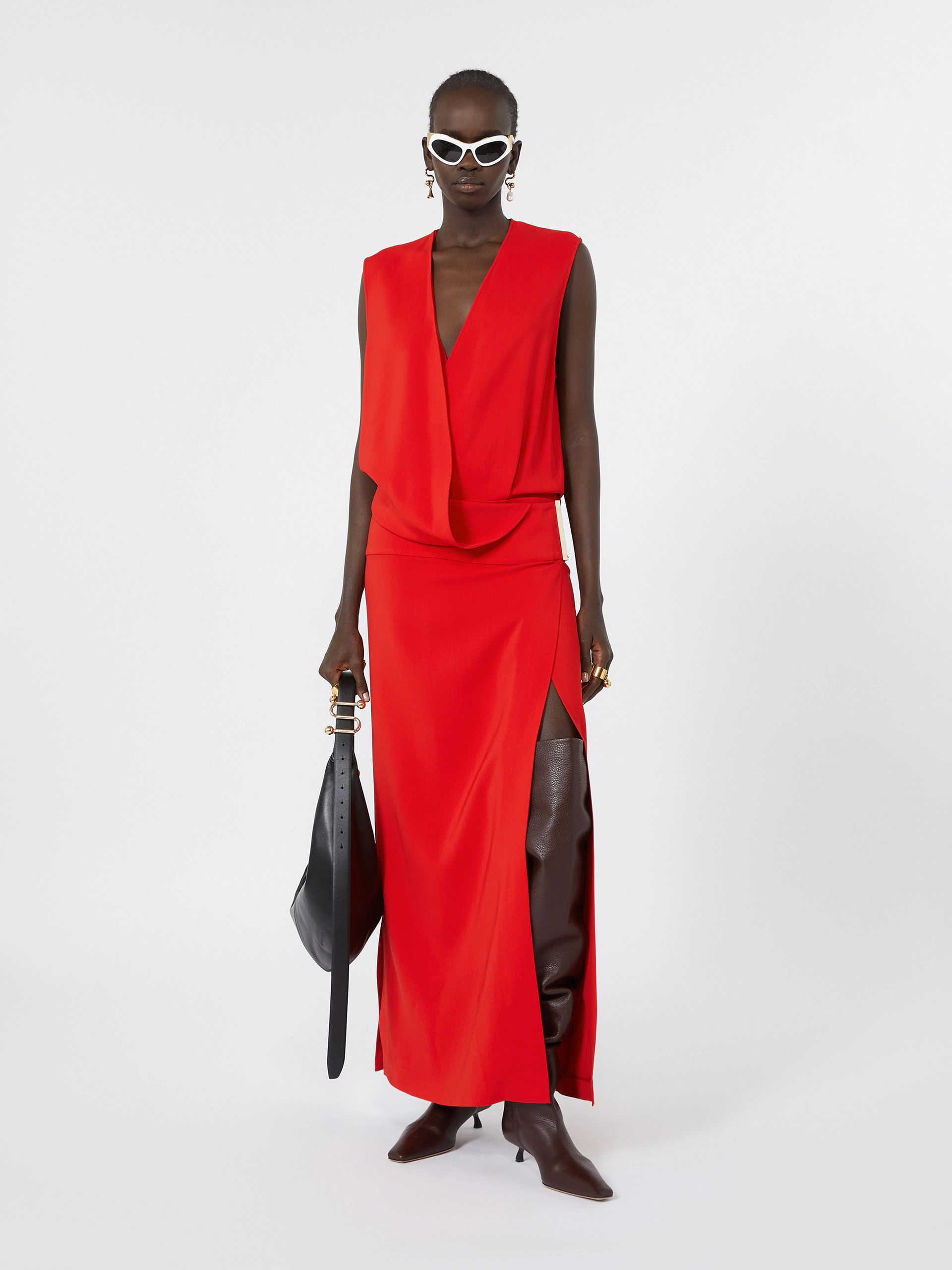 Asymmetric S-shaped earrings - GOLD - Sportmax - 5