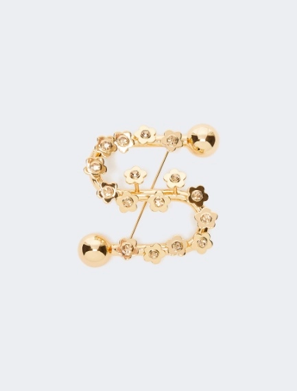Spilla con fiori e strass - Sportmax