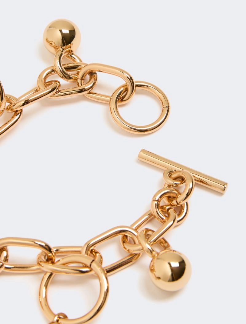 Metal bracelet with charm detail - GOLD - Sportmax - 3