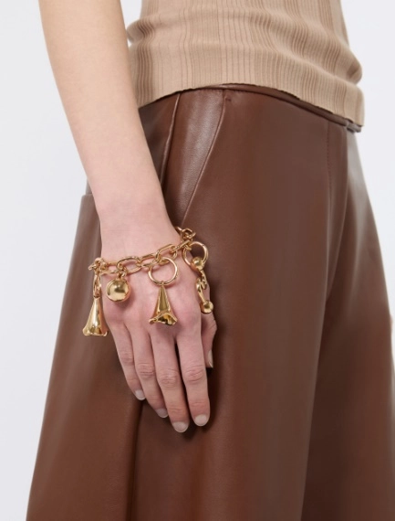Metal bracelet with charm detail - GOLD - Sportmax - 4