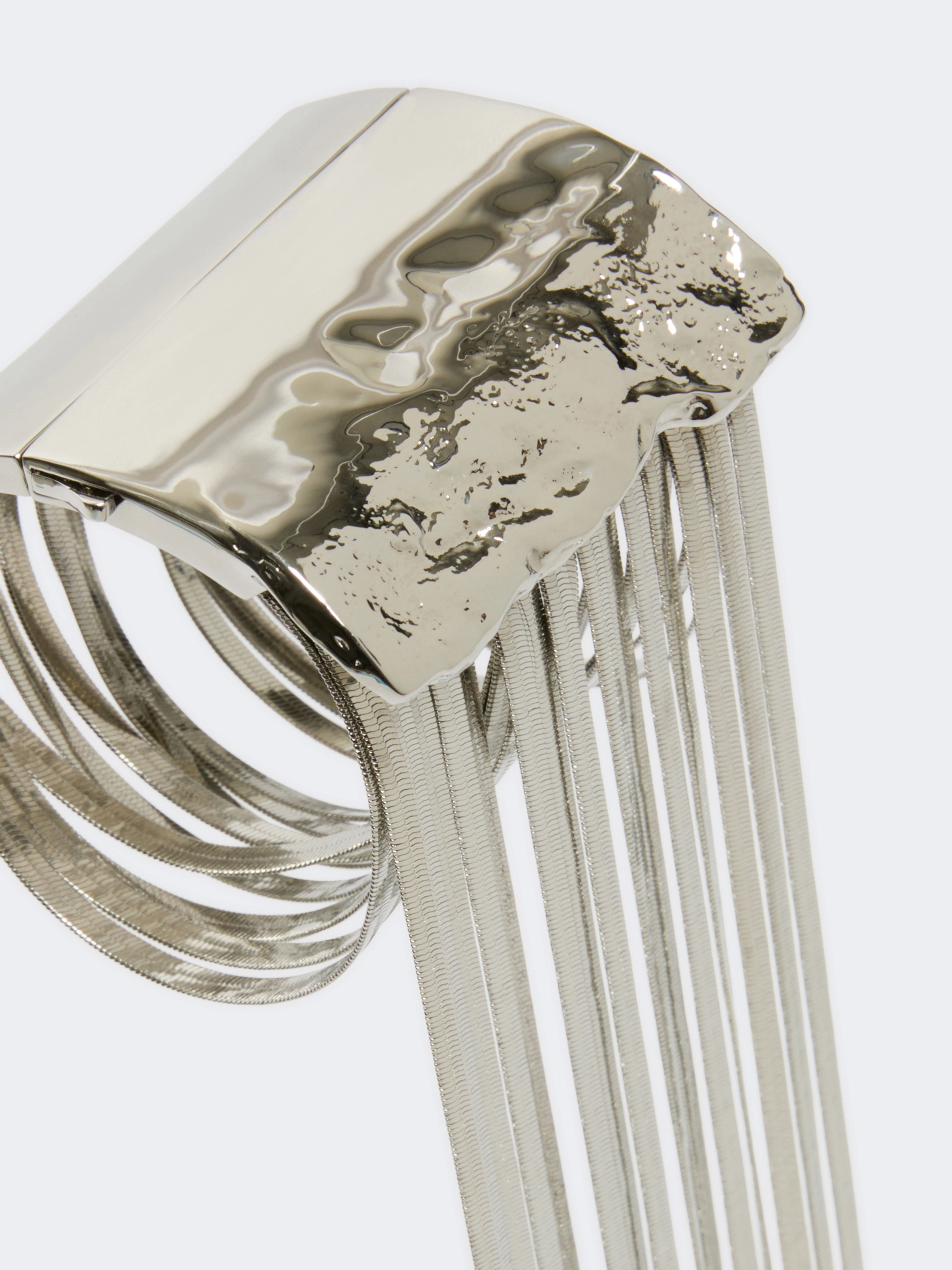 Metallic-fringed bracelet - SILVER - Sportmax - 2