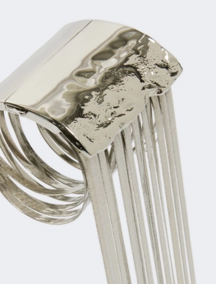 Metallic-fringed bracelet - SILVER - Sportmax - 2