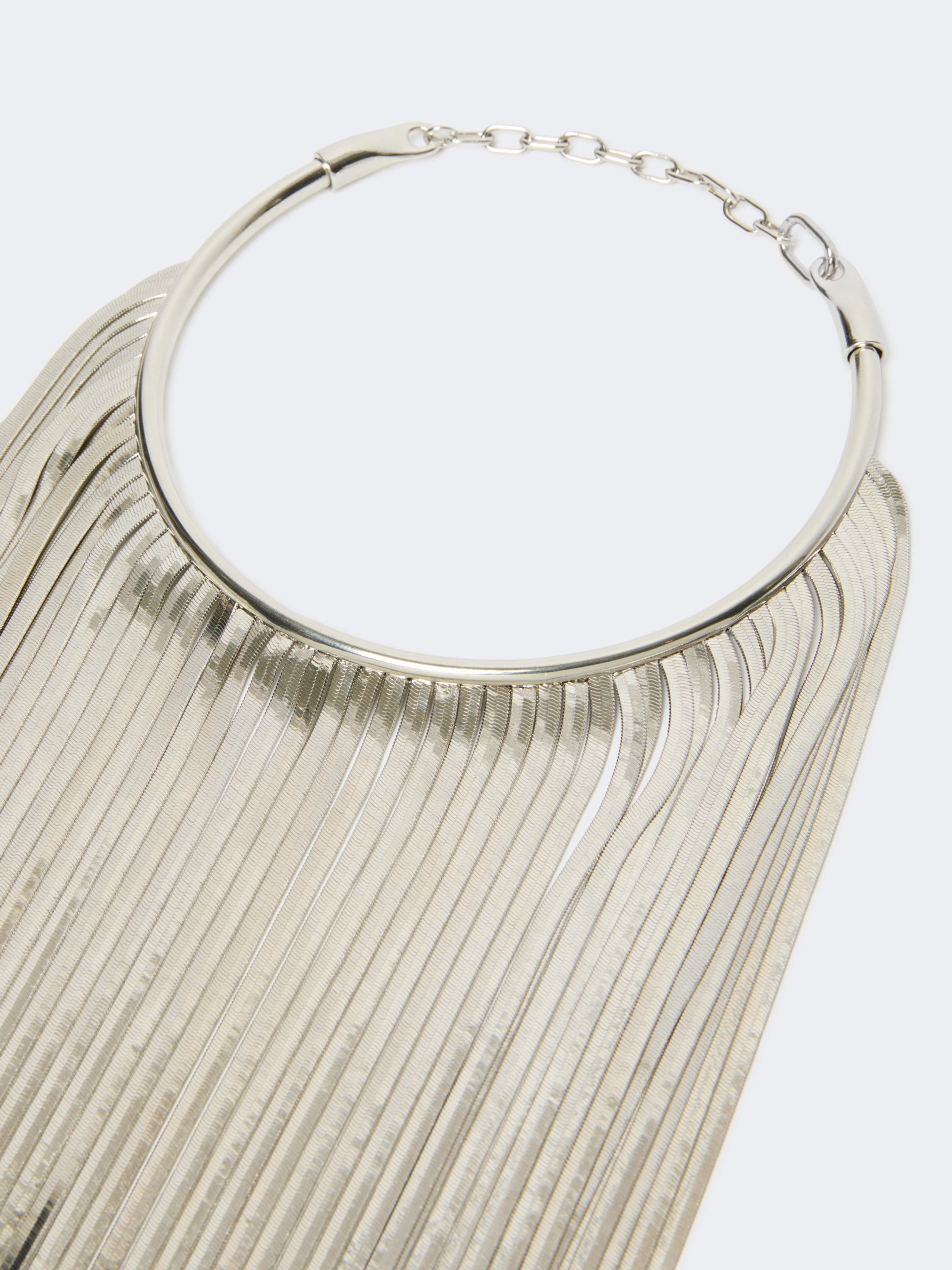 Fringed metal necklace - SILVER - Sportmax - 2