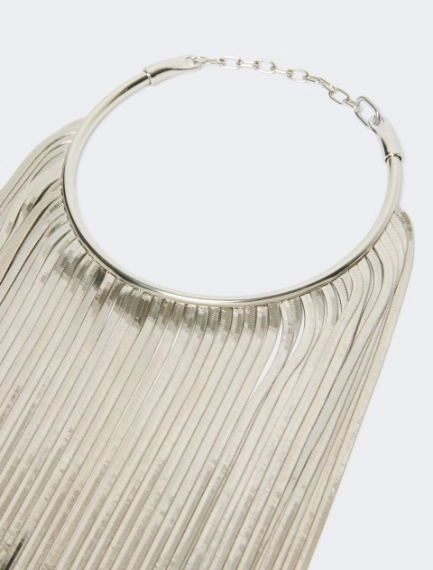Fringed metal necklace - SILVER - Sportmax - 2