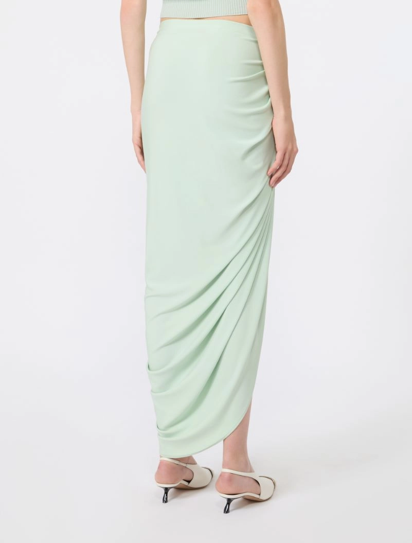 Draped viscose skirt - PASTEL GREEN - Sportmax - 3