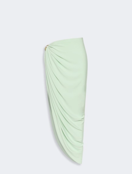 Draped viscose skirt - PASTEL GREEN - Sportmax - 6