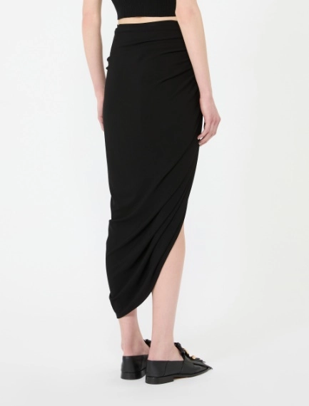 Draped viscose skirt - BLACK - Sportmax - 3