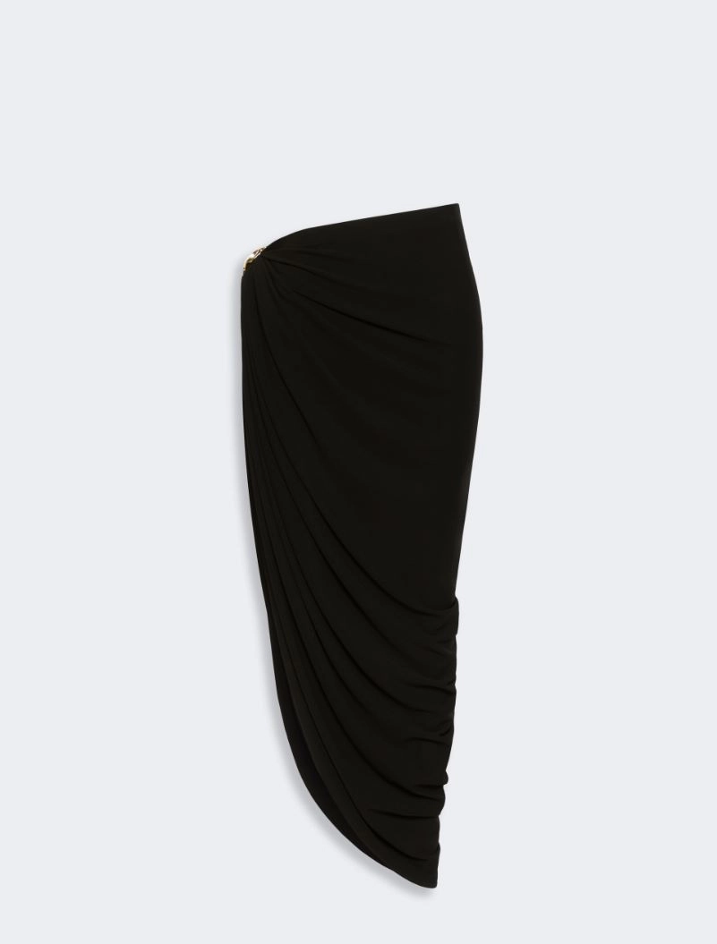Draped viscose skirt - BLACK - Sportmax - 5