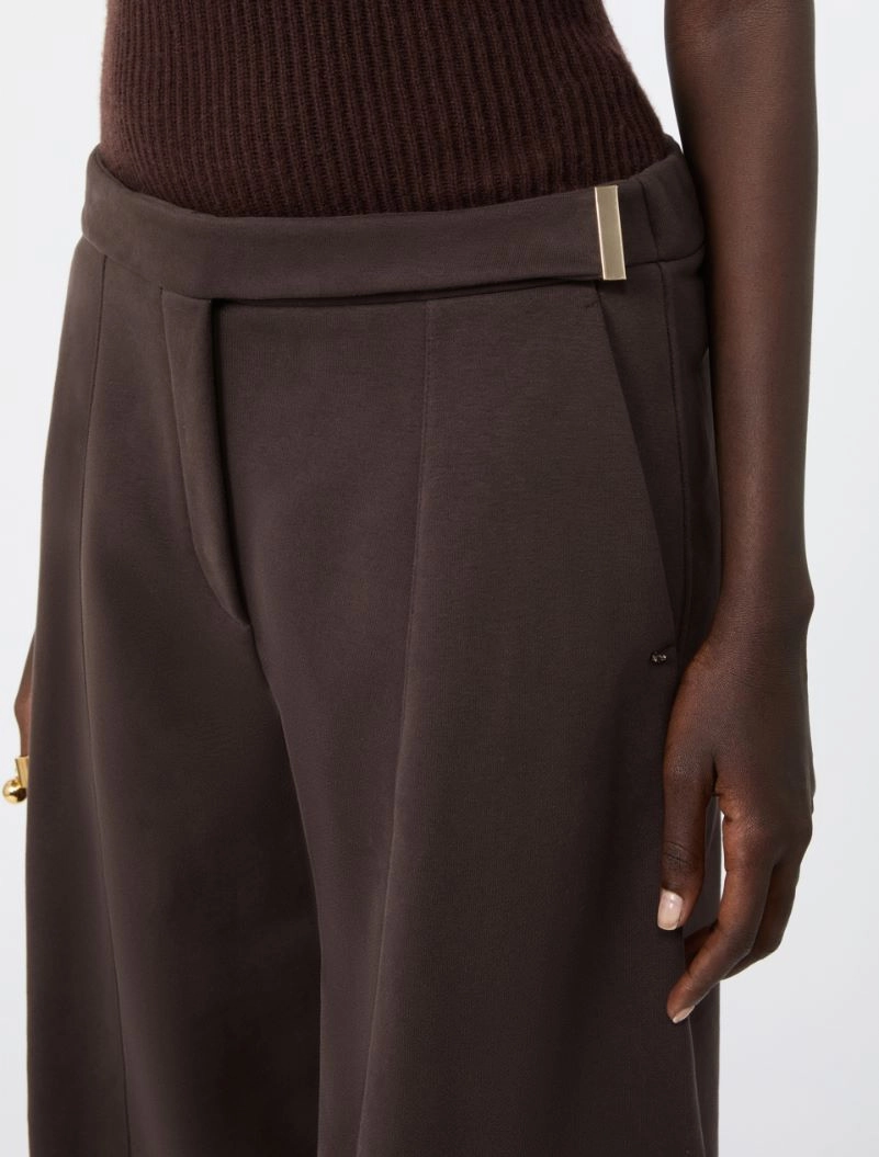 Hose aus Sweatjersey - SCHOKOLADE - Sportmax - 4