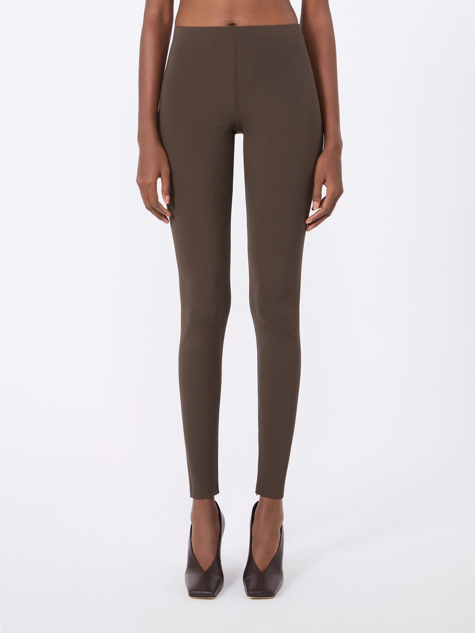 Slim-fit jersey trousers - DARK BROWN - Sportmax - 2