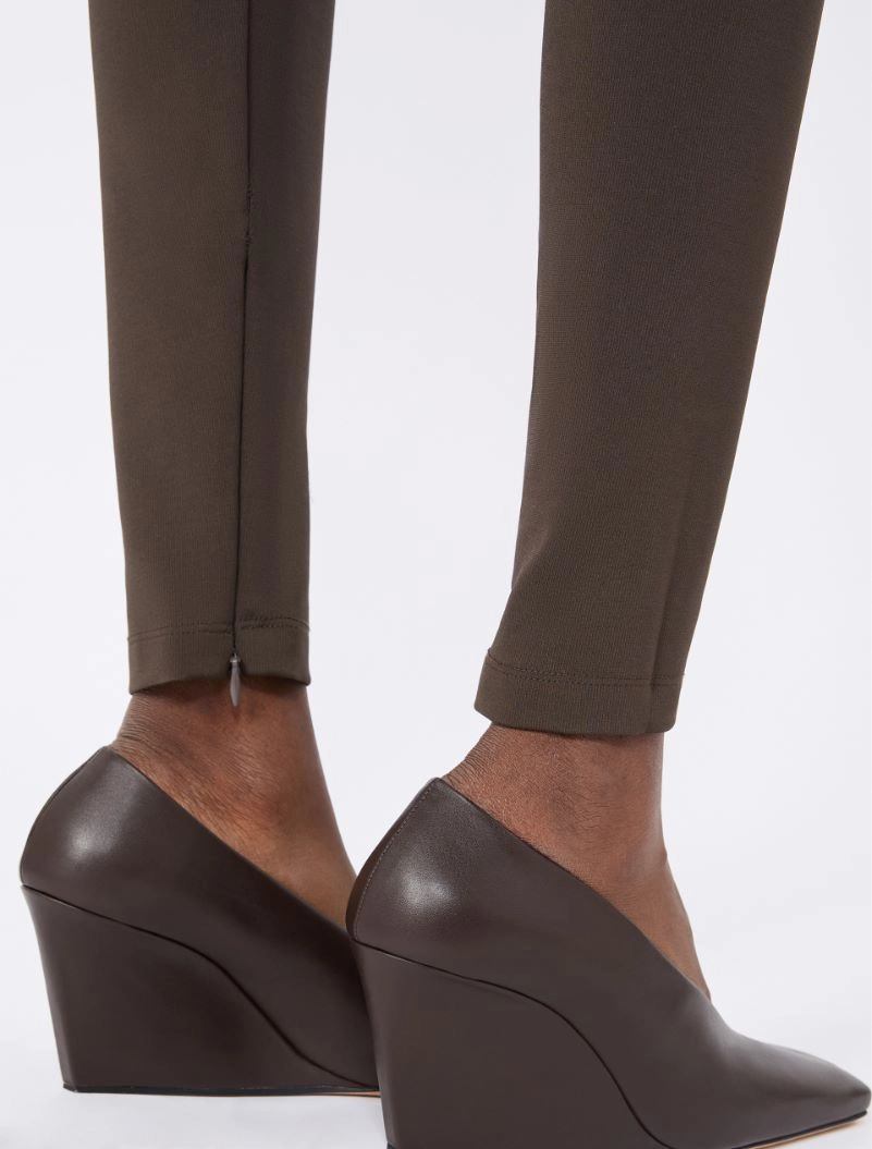 Slim-fit jersey trousers - DARK BROWN - Sportmax - 4