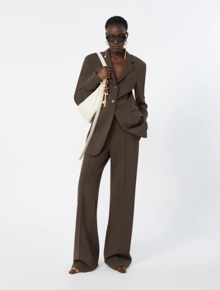 Straight-fit viscose jersey trousers - Sportmax