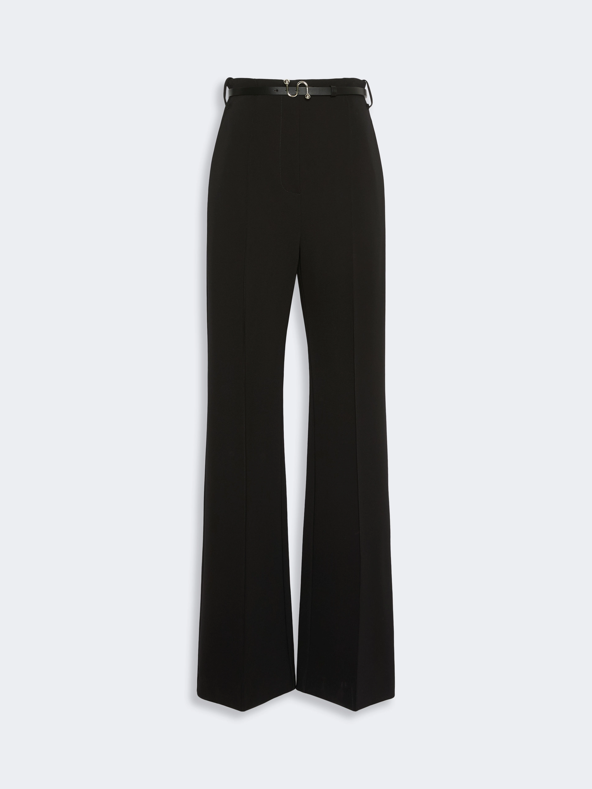 Straight-fit viscose jersey trousers - BLACK - Sportmax - 4