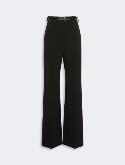 Straight-fit viscose jersey trousers - BLACK - Sportmax - 4