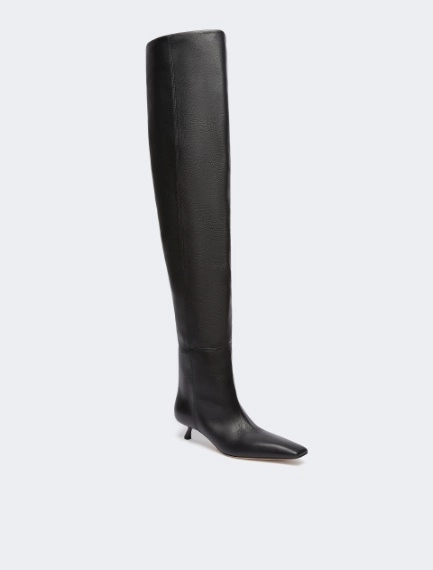 Stivale cuissard in pelle effetto cervo - NERO - Sportmax - 2