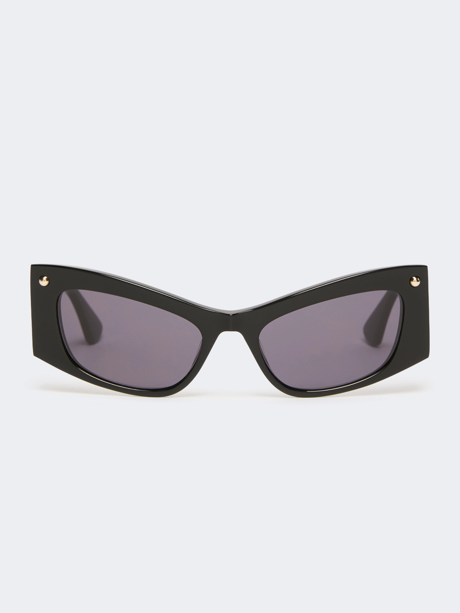 Bold tortoiseshell acetate glasses - BLACK - Sportmax