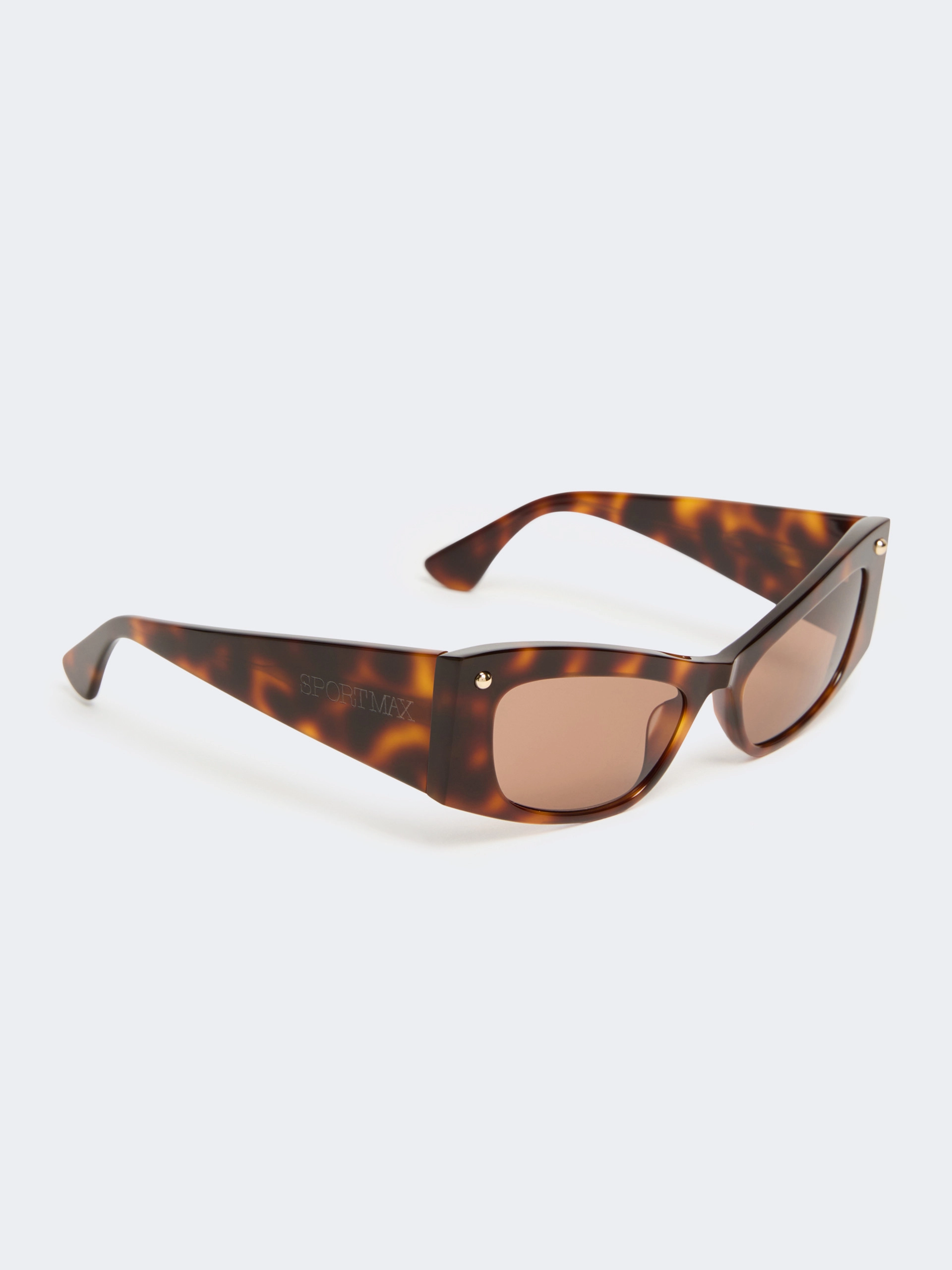 Bold tortoiseshell acetate glasses - TAWNY BRONZE BROWN - Sportmax - 2