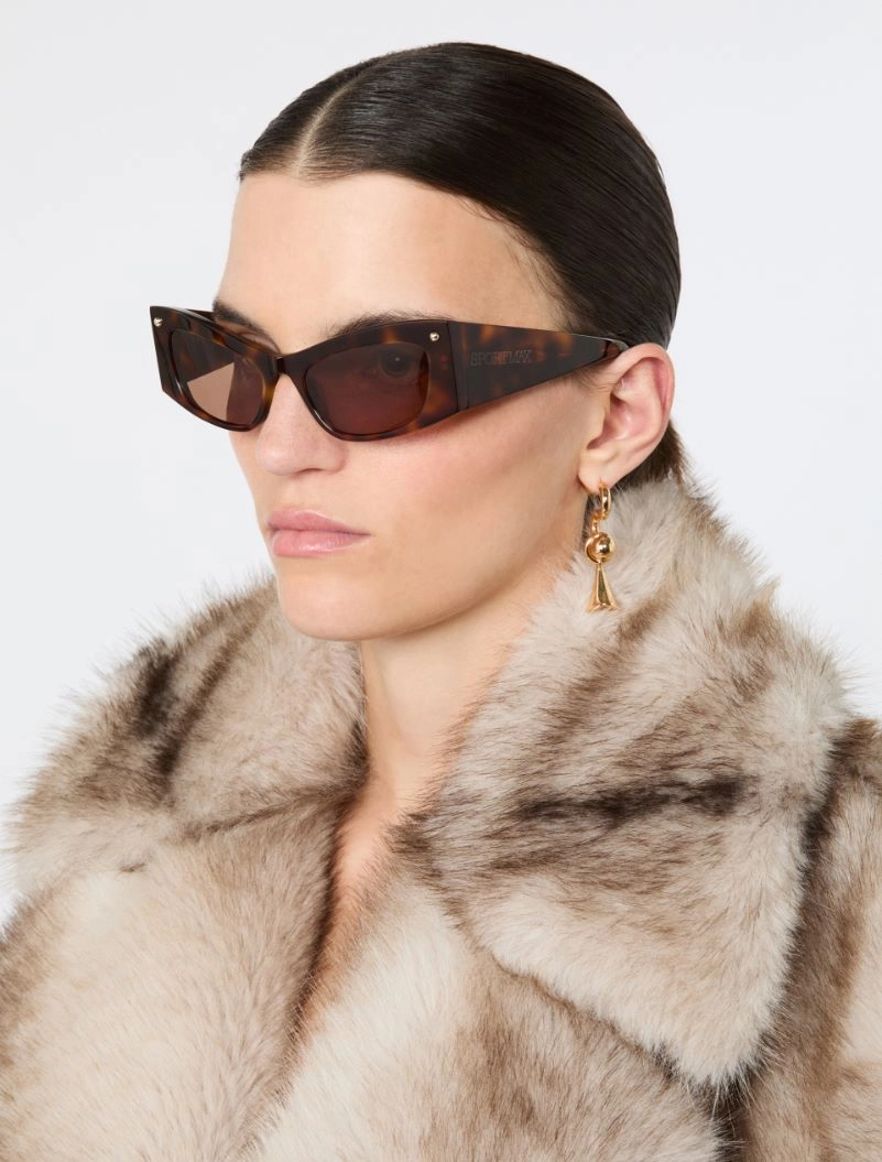 Occhiale bold in acetato tartaruga - AVANA BRONZO MARRONE - Sportmax - 6