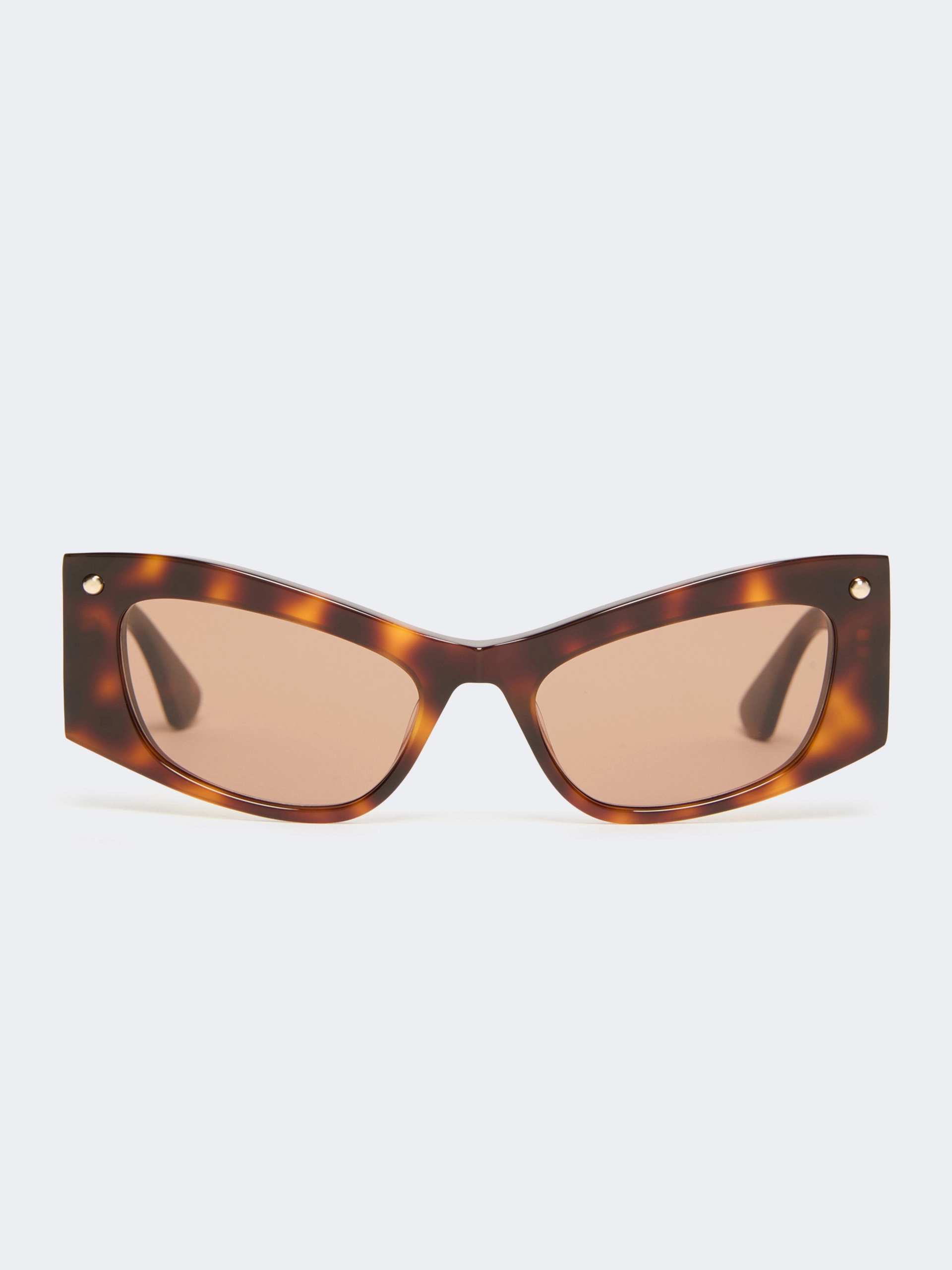 Bold tortoiseshell acetate glasses - TAWNY BRONZE BROWN - Sportmax