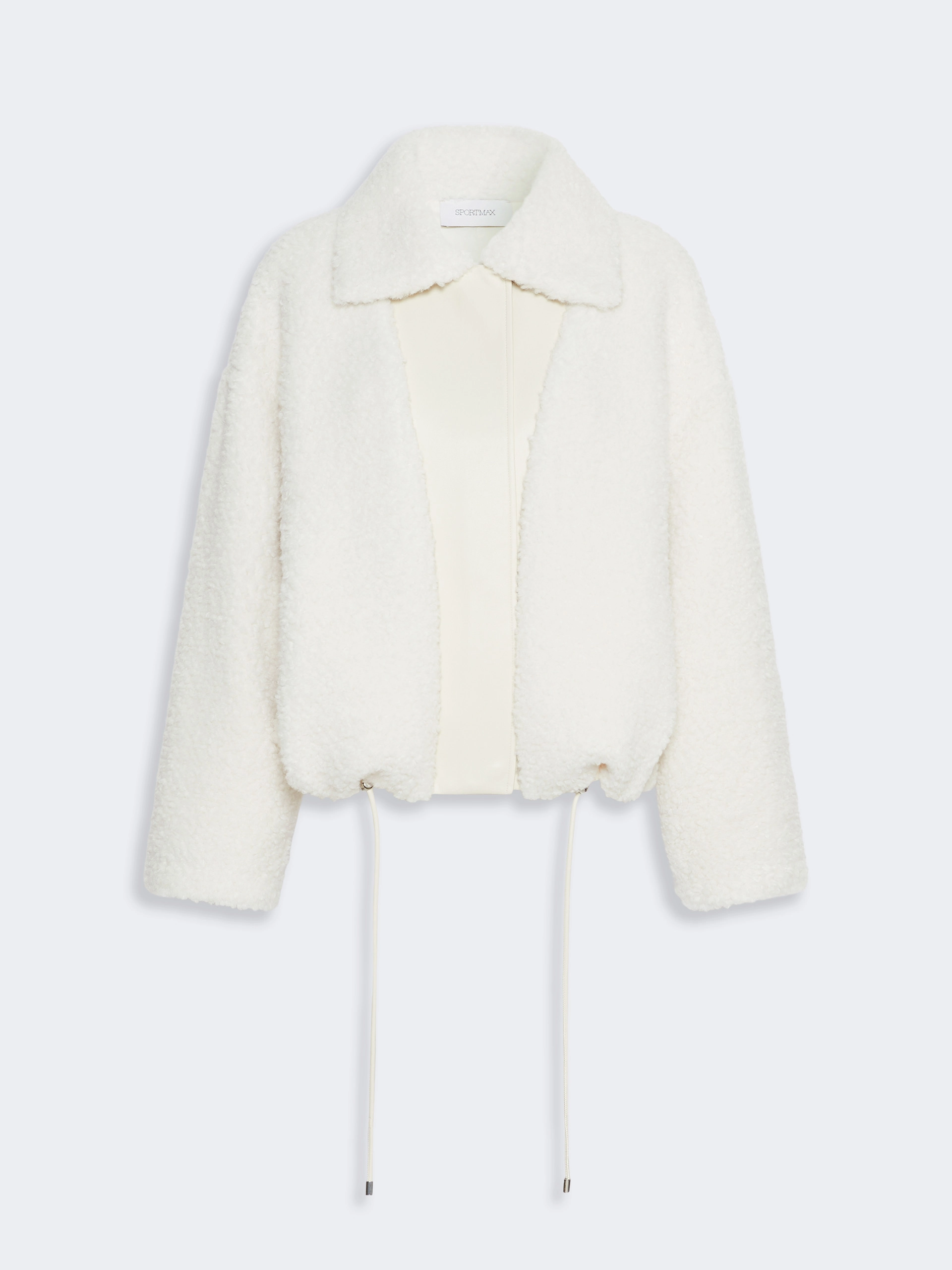 Short furry jersey jacket - ECRU - Sportmax - 6