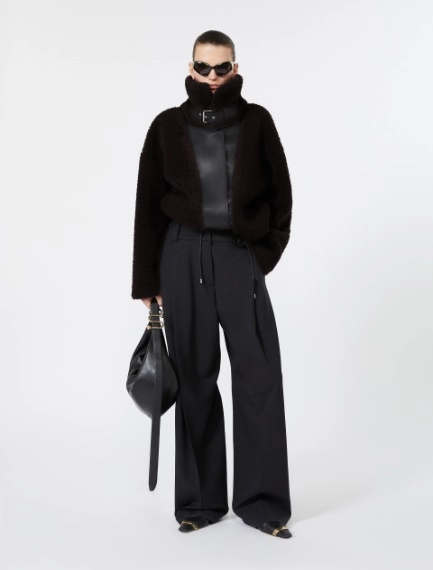 Short furry jersey jacket - Sportmax