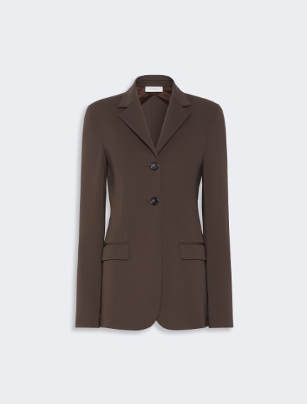 Feminine viscose jersey blazer - CHOCOLATE - Sportmax