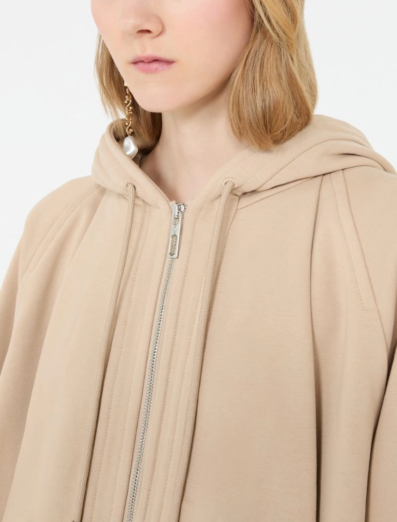 Cotton-blend boxy hoodie - BEIGE - Sportmax - 6