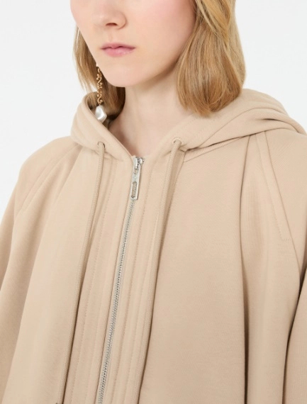 Cotton-blend boxy hoodie - BEIGE - Sportmax - 6