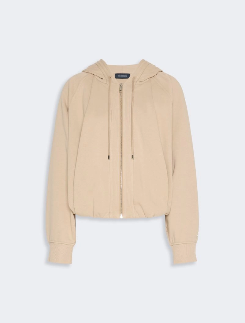 Cotton-blend boxy hoodie - BEIGE - Sportmax - 7