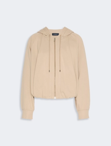Cotton-blend boxy hoodie - BEIGE - Sportmax - 7