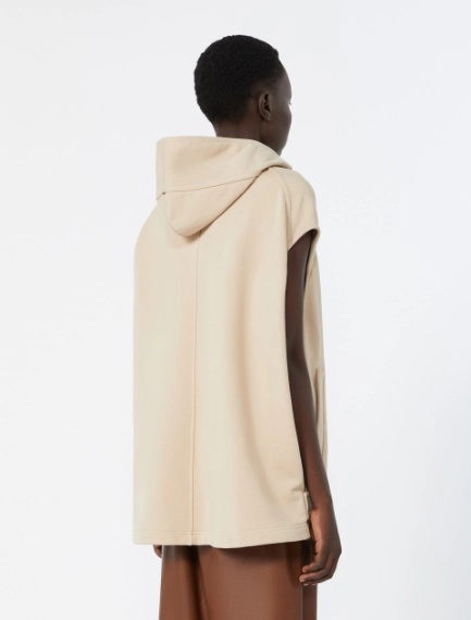 Cotton-blend fleece gilet - BEIGE - Sportmax - 3
