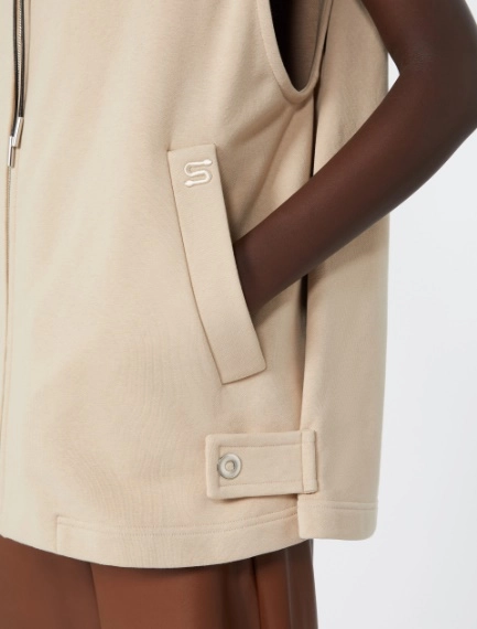 Cotton-blend fleece gilet - BEIGE - Sportmax - 6