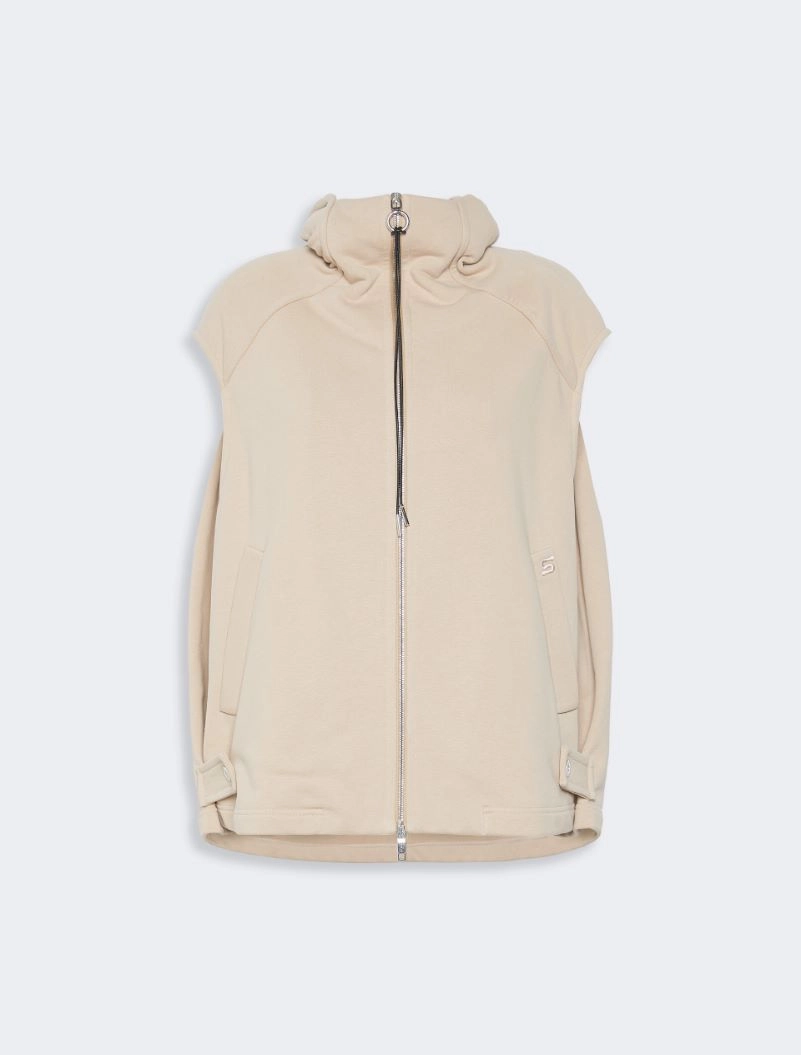 Cotton-blend fleece gilet - BEIGE - Sportmax - 7